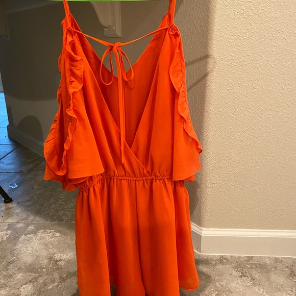 Dainty Hooligan Pants - Dainty Hooligan orange romper Small. NWOT